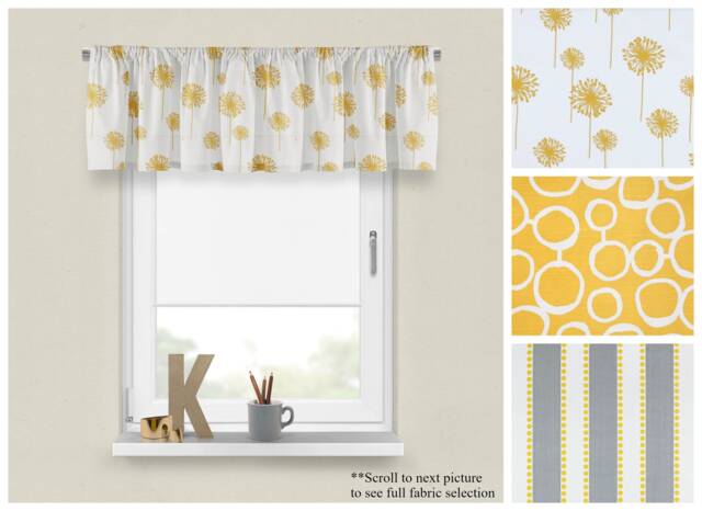Corn Yellow Valances - Premier Prints Modern Window Panel - Cafe Curtain Or Custom Bedroom Topper - Straight Wavy Valance - image 1