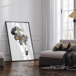 Los Angeles Map Black & Gold Wall Art Print - California Usa United States Of America - thumbnail 2