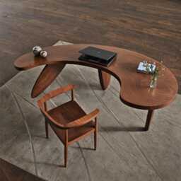 Desk/Designer Office Solid Wood Natural Table Furniture Home - thumbnail 2
