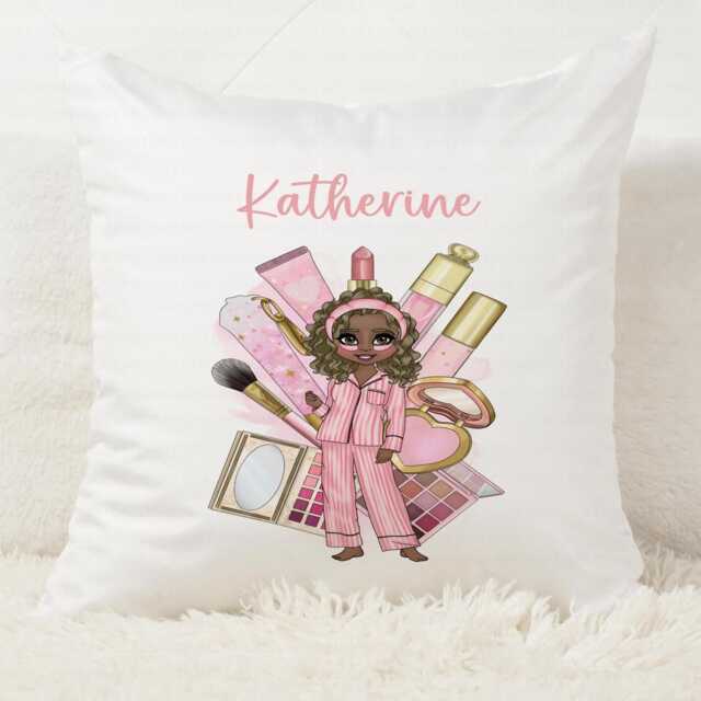 Makeup-Inspired Cushion, Personalised Beauty Gift, Cosmetic-Themed Pillow, Girly Bedroom D??cor, Glam Dressing Room Accessory - image 1