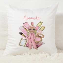 Personalised Cushion, Floral Flower Customised Gift, Mothers Day, Throw Pillow. Birthday - thumbnail 3