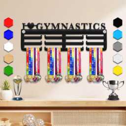 Love Gymnastics Medal Hanger - Wall-Mounted Display & Bedroom Sign Gymnast Wall Art Perfect For Awards Girl Women