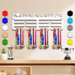 Love Gymnastics Medal Hanger - Wall-Mounted Display & Bedroom Sign Gymnast Wall Art Perfect For Awards Girl Women - thumbnail 4