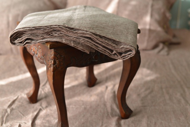 Linen Flat Sheet in A Rose Brown Color Queen King Twin 100% Flax Softened Sheet Brown Linen Bedding - image 1