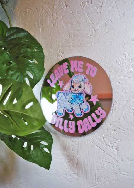Dilly Dally Lamb Disc Mirror - image 1