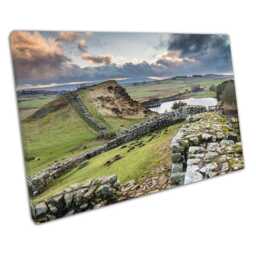 Hadrian's Wall Canvas Art Cawfield Quarry Landscape Print For Home & Office Decor, Ready To Hang - thumbnail 1