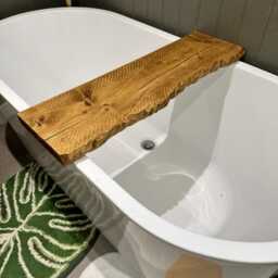 For??t Live Edge Rustic Solid Wood Chunky Scaffold Simple Bath Shelf Caddy Rack Tray Vintage Reclaimed Handmade - thumbnail 3