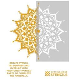 Radiance Mandala Stencil For Walls - Mandala Wall Stencil Large Wall For Painting On Wood Better Than Decals - thumbnail 4
