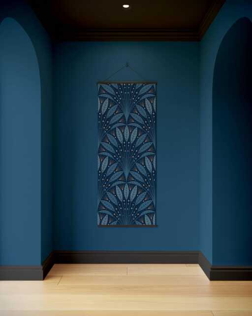 Art Deco Leaf Fan Tapestry - Wall Hanging Unique - image 1