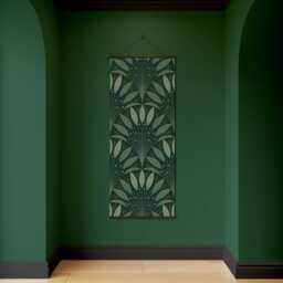 Art Deco Leaf Fan Tapestry - Wall Hanging Unique - thumbnail 3
