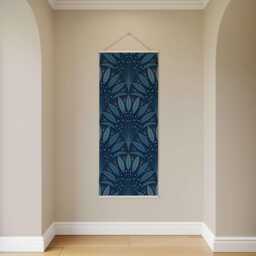 Art Deco Leaf Fan Tapestry - Wall Hanging Unique - thumbnail 2
