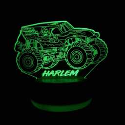 Grave Digger Monster Truck Led Night Light, Truck, Gift For Kids, Gifts Him, Lights, Bedroom Light