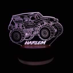 Grave Digger Monster Truck Led Night Light, Truck, Gift For Kids, Gifts Him, Lights, Bedroom Light - thumbnail 3