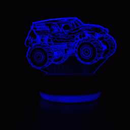 Grave Digger Monster Truck Led Night Light, Truck, Gift For Kids, Gifts Him, Lights, Bedroom Light - thumbnail 4