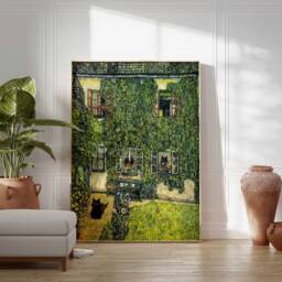 Gustav Klimt Cat Print, The House Of Guardaboschi By Klimt, Poster, Art, Lovers Gift, Animal Feline Wall Art - thumbnail 2