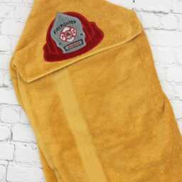 Fireman Hooded Towel, Fire Fighter Personalized Firefighter Baby Shower, Birthday - thumbnail 3
