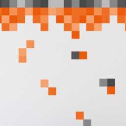 Pixel Border Wall Decals Gaming Room Decor, Retro Block Design Lava - thumbnail 2
