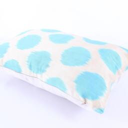 Ikat Silk Velvet Pillow 16x24 - Handmade Boho Cushion Cover Turkish Home Decor Accent - thumbnail 3