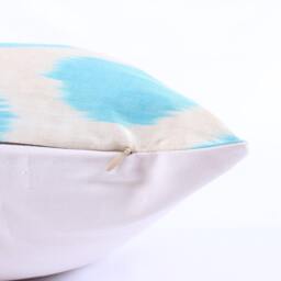 Ikat Silk Velvet Pillow 16x24 - Handmade Boho Cushion Cover Turkish Home Decor Accent - thumbnail 2