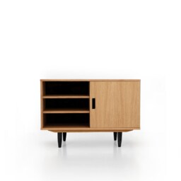 Mid-Century Sideboard, Dresser, Commode, Credenza Made Of Oak Vaneer - Livlo D-S16
