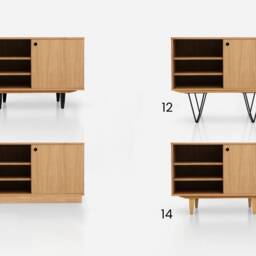 Mid-Century Sideboard, Dresser, Commode, Credenza Made Of Oak Vaneer - Livlo D-S16 - thumbnail 2