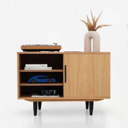Mid-Century Sideboard, Dresser, Commode, Credenza Made Of Oak Vaneer - Livlo D-S16 - thumbnail 4
