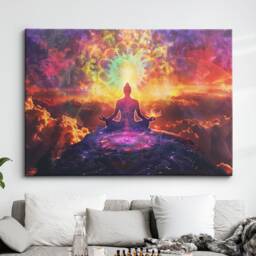 Chakra Meditation Art Spiritual Energy Abstract Painting Framed Poster Print & Canvas Wall Decor Bedroom Home Interior Gift