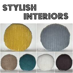 Handmade Soft Round Jumbo Cord Cushion Cover Circle Bed Sofa Pillowcase Homedecor - thumbnail 1