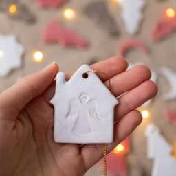 Christmas Tree Ornaments, Clay Ceramic Handmade Decor, Holiday Gift, Housewarming Gift - thumbnail 4