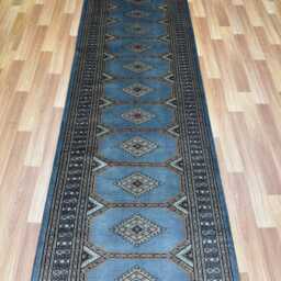 2.6x10 Gray Color Bokhara Rug - Runner Hallway Luxury Bukhara Fine Quality Woolen Afghan - thumbnail 3
