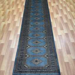 2.6x10 Gray Color Bokhara Rug - Runner Hallway Luxury Bukhara Fine Quality Woolen Afghan - thumbnail 2
