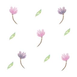 Watercolour Flower Wall Stickers, Watercolor Decals - thumbnail 2