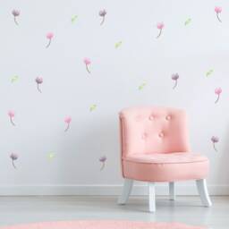 Watercolour Flower Wall Stickers, Watercolor Decals - thumbnail 1