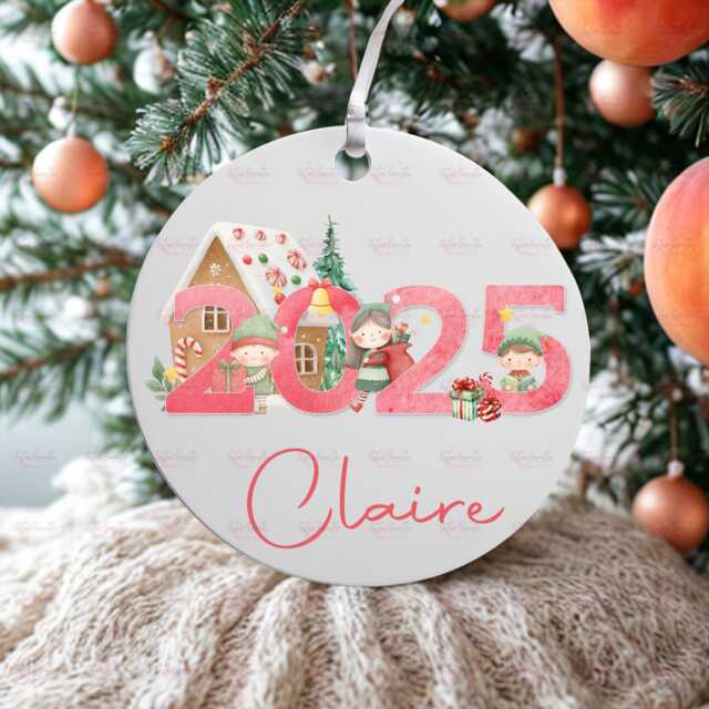 Personalised Kids Christmas Decoration - Grandson Gift Custom Bauble For Boys & Girls Stocking Filler Eve Box - image 1