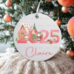Personalised Kids Christmas Decoration - Grandson Gift Custom Bauble For Boys & Girls Stocking Filler Eve Box - thumbnail 1