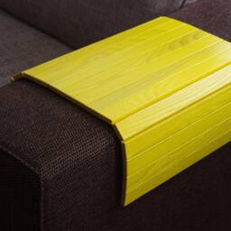 Sofa Tray Table Yellow/Small Apartment Yellow Tv Tray Arm Armrest - thumbnail 2
