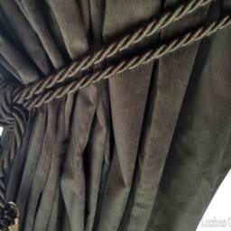 Luxury Black Curtain Drapery Crystal Bead Head Tassel Dual Rope Tie Back Handmade Decorative/Window Treatment Single Drape Holdback/Pullback - thumbnail 3