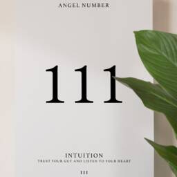 Angel Number Print - 111 Poster Astrology Gift Minimalist Wall Art Manifest Self Care - thumbnail 2