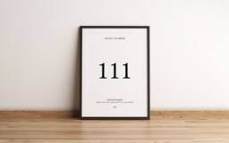 Angel Number Print - 111 Poster Astrology Gift Minimalist Wall Art Manifest Self Care - thumbnail 1