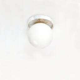 Mid Century Modern White Marble & Opal Glass Globe Sconce Vanity Light Kitchen Pantry - thumbnail 4