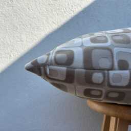 Decorative Beige Taupe Pillow Cover, Modern Geometric Cushion For Living Room - Duties Paid Usa - thumbnail 4