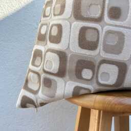 Decorative Beige Taupe Pillow Cover, Modern Geometric Cushion For Living Room - Duties Paid Usa - thumbnail 2