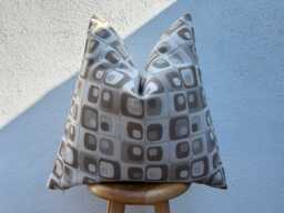 Decorative Beige Taupe Pillow Cover, Modern Geometric Cushion For Living Room - Duties Paid Usa - thumbnail 1