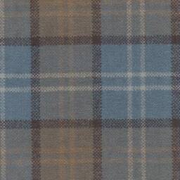 Small Footstool in A Lana Blue Tartan Upholstered Fabric - Handmade The UK - thumbnail 3