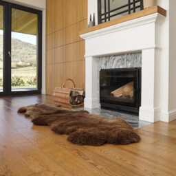 "Giant Brown Sheepskin Rug, Genuine Leather, Cozy Home Decor - 79""x30" - thumbnail 2