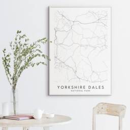 Yorkshire Dales Map Print - Minimal National Park Poster Art - thumbnail 3