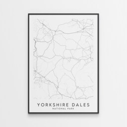 Yorkshire Dales Map Print - Minimal National Park Poster Art - thumbnail 1