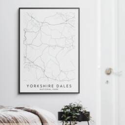 Yorkshire Dales Map Print - Minimal National Park Poster Art - thumbnail 2