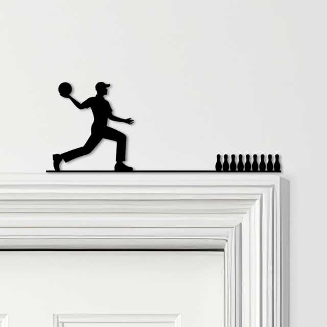 Door Topper Bowling Various Colours Top Of Decorative Sign - Sign, Novelty Wall Decor, Frame Art, Art - image 1