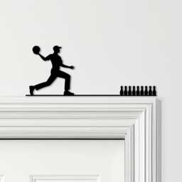 Door Topper Bowling Various Colours Top Of Decorative Sign - Sign, Novelty Wall Decor, Frame Art, Art - thumbnail 1